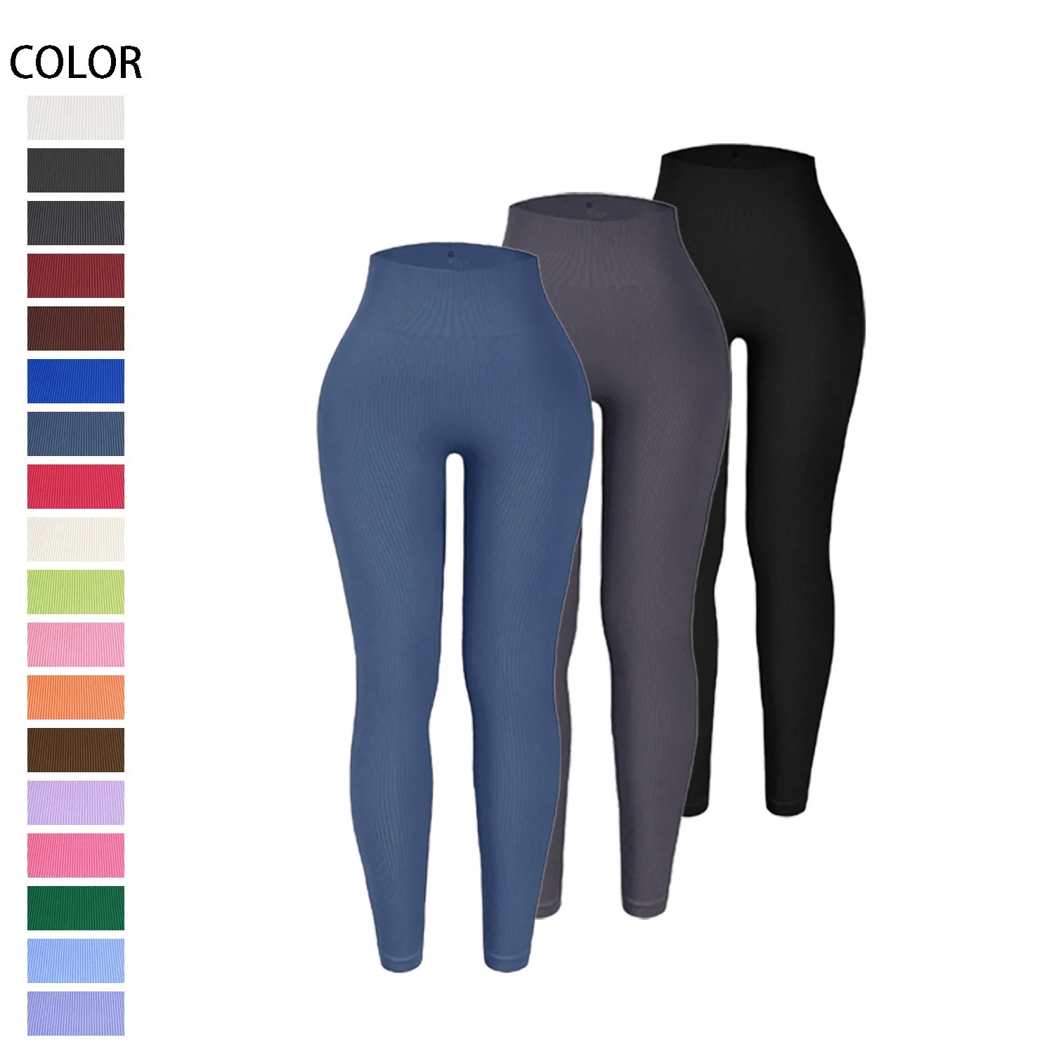 Customizable Patterns High Waisted for Women Seamless Scrunch Legging Breathable Quick Drying Yoga Pants Sexy Fitness Pants