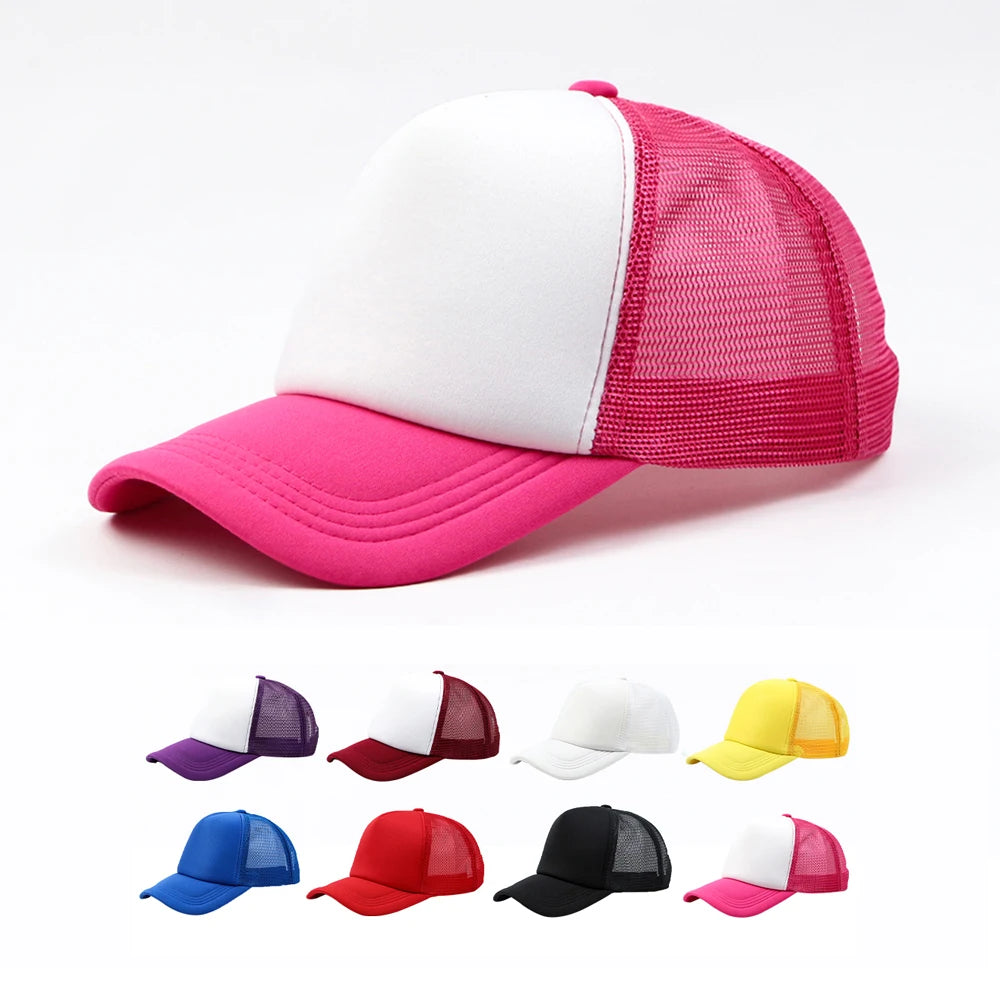 Custom Logo Adjustable Baseball Cap Print Mesh Blank Foam Trucker Hat