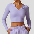 Women's Soft Seamless V-Neck Fitness Tops Quick-Drying Sports T-Shirts for Running Workout Hot Sale Solid Colors Breathable