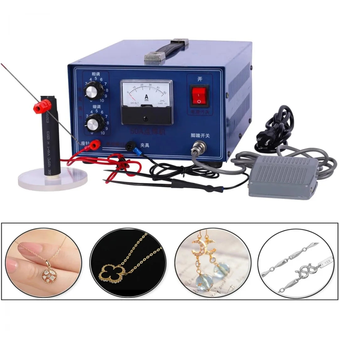 DIY Handheld Small Spot Welder Pulse Laser Metal 50A Pulse Jewelry Spot Welding Machine for Repairing Tools