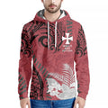 Fitspi Wholesale Sublimation Print Hood Pullover Hoodies Custom Sportswear Polynesian Wallis Futuna Floral Print Casual Hoodies