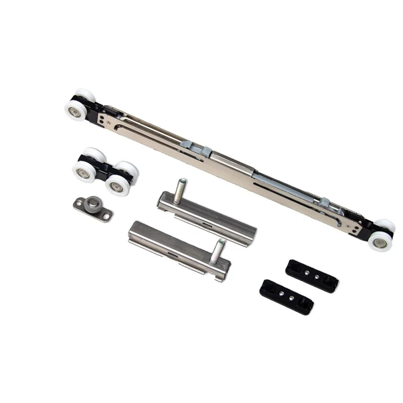 Solid and Durable Modern Slim Sliding Door Hardware for Aluminum Alloy Wooden Frame Doors Apartment Use Smooth Operation