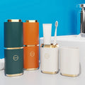 Fashion Travel Portable Sealed Toothbrush Toothpaste Storage Box Double Mouthwash Cup Wash Cup Plastic Toothbrush Case