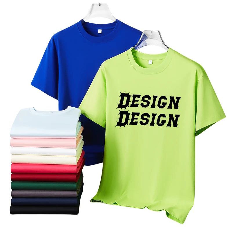 Blank Plain T Shirt for Men Custom 100% Cotton Heavy Cotton Round Neck Oversize Drop Shoulder White Men's T Shirt