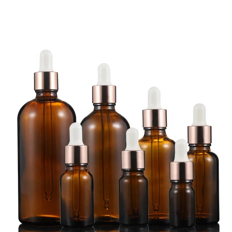 5ml 10ml 15ml 20ml 30mll 50ml 100ml Glass Dropper Amber Essential Oil Bottle