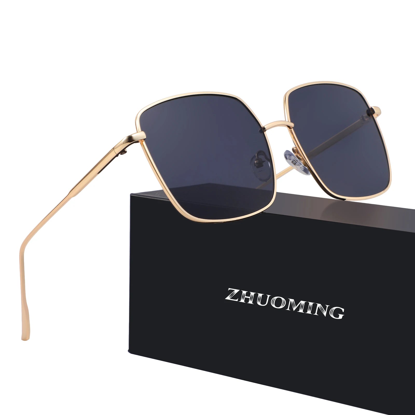 Metal Big Rectangular Frames Lunette De Soleil Shades Sunglasses Eyeglasses Frames Sun Glasses