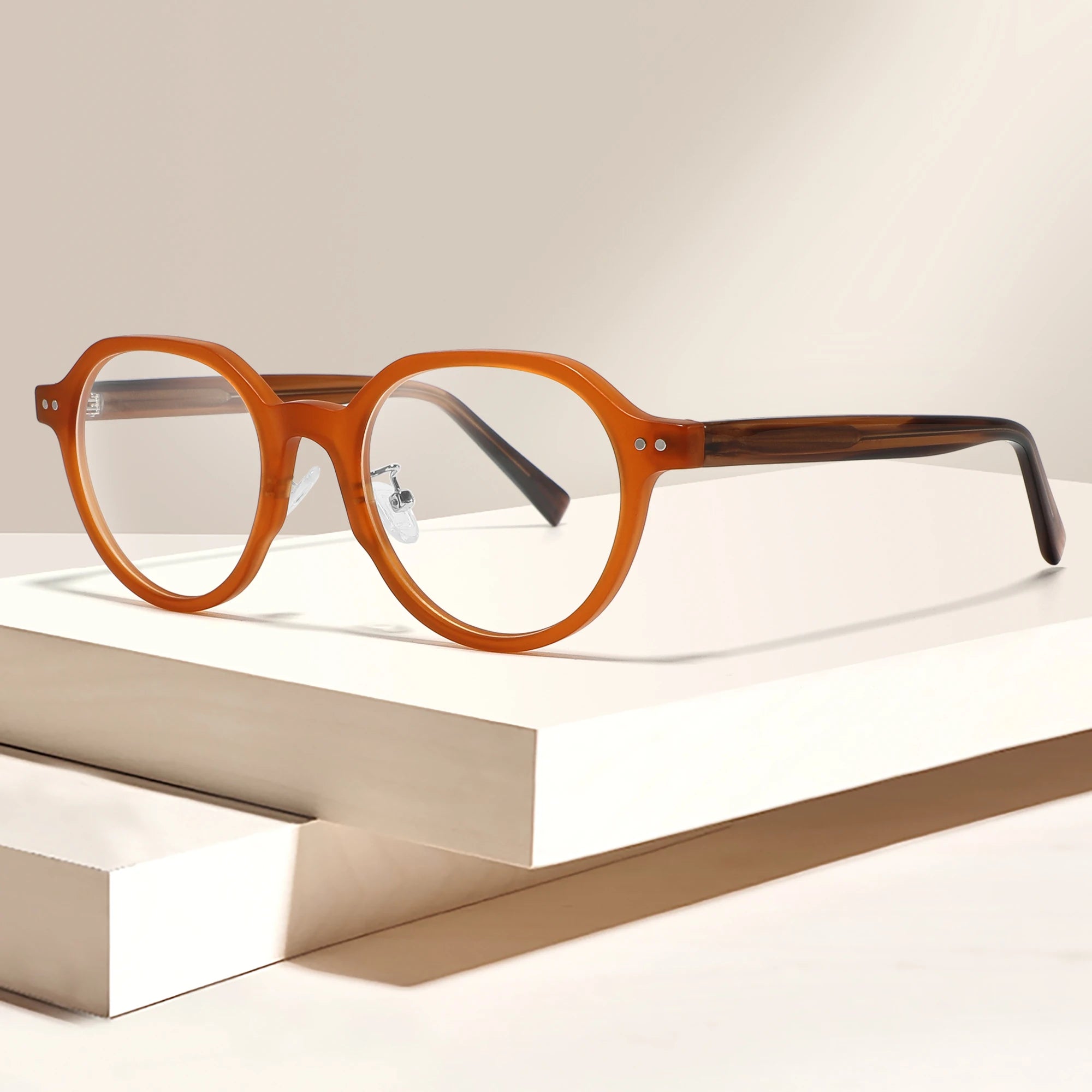 2024 2025 Latest Good Quality Round Frame Acetate TR90 Eyeglasses Blue Light Men Women Optical Glasses