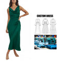 OEM Custom Logo Summer Vintage Floral Print Maxi Dress Slim & Versatile Sleeveless Fashion Pleats Dress