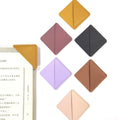 Cute Handmade Book Reading Gift Bookmark PU Leather Triangle Page Corner Bookmarks
