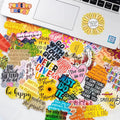 50pcs DIY Suitcase Sticker English Cartoon Creative Graffiti Stickers Packs for Children's Laptops Suitcase Bottle Bike Guitar