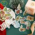 Wholesale Cartoon Christmas Stickers Bag Washi Paper Decorative Adhesive Die Cut Label Sticker