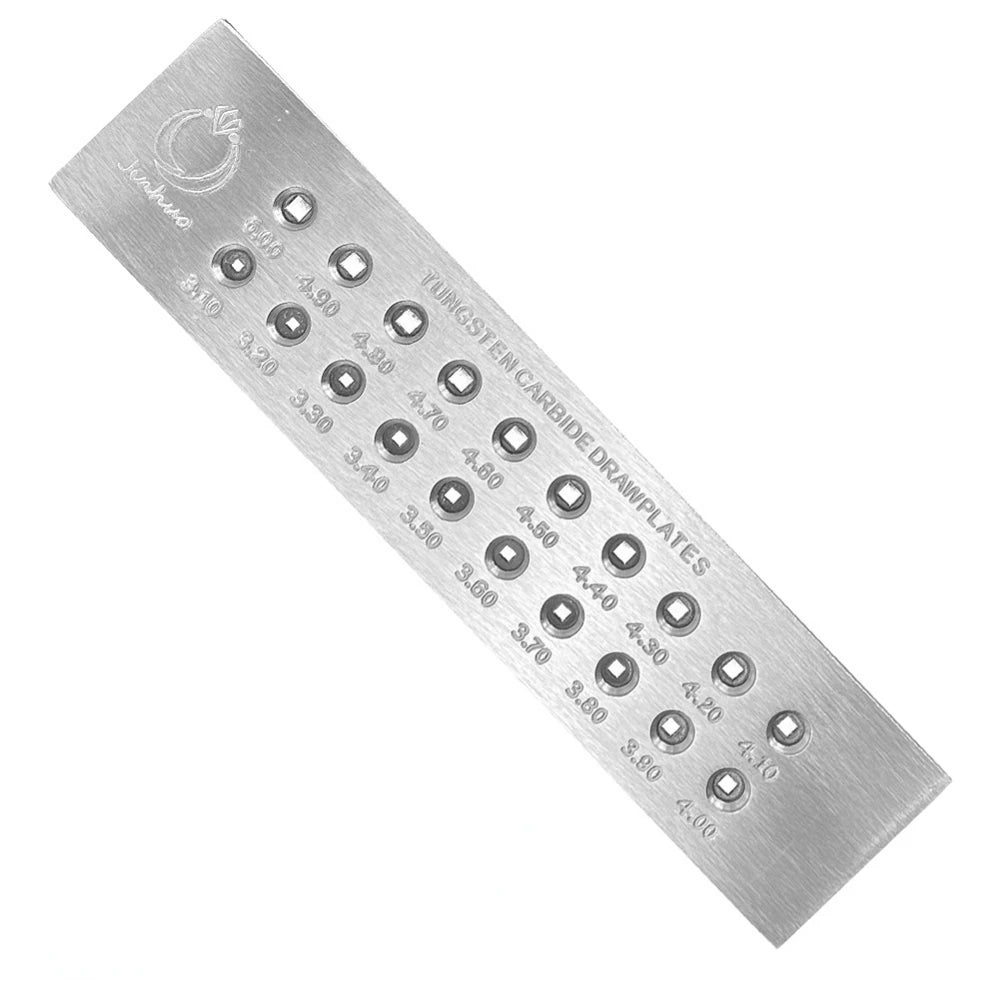 Hot-selling Jewelry Making Tools Rectangular Pull Plate Square Holes Drawplates Tungsten Carbide Wire Drawplate