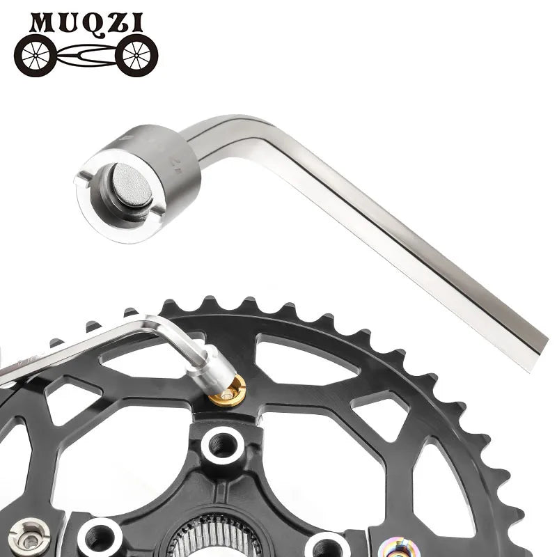 MUQZI Bicycle Chainrings Bolts Nut Wrench Chain Ring Nut Bolt Wrench Removing Tools of Bicycle Repair Tool