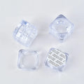 Customized Empty Plastic Thickness Acrylic 5g square clear Lipstick Cream Jar with Gasket Seal Leak Proof Pot Printed PVC Labels