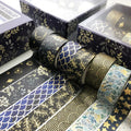 10 Rolls Per Box Gold Foil Bronzing DIY Masking Tapes Cute Traveller Journal Diary Decoration Scrapbooking Craft Washi Tape
