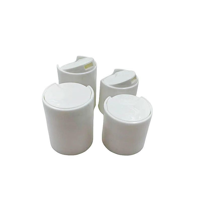 28/410 28/415 Plastic White Disc Top Cap Hand Press Smart Lids for Small Bottles & Cans 28mm Screw Cap