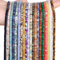 4x2mm Natural Tiger Eye Lapis Lazuli Jasper Agate Beads Cylindrical Shape for DIY Jewelry Making Bracelet Pendant