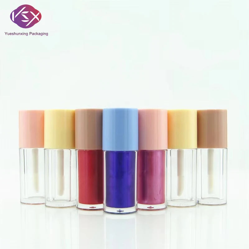 Yueshunxing New Custom logo 2ML Lip Gloss Packaging Mini Multi-color Transparent Lip Tint Bottle Lip Gloss Tube