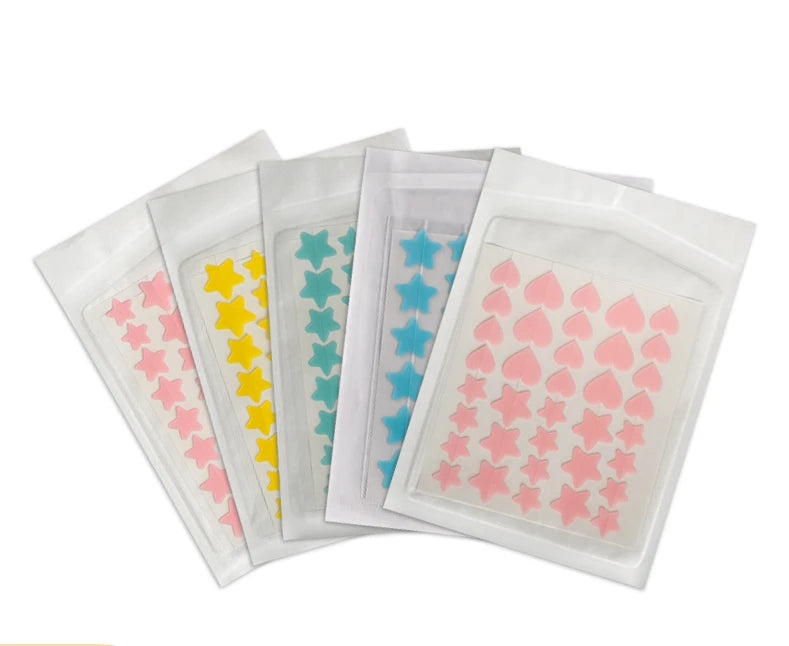 Customized Shape Clear Stars Hydrocolloid Acne Blemish Pimple Patches Salicylic Acid Acne Treatment 0.22mm-0.25mm Thickness Face