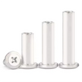 M6 Nickel Carbon Steel Rivet Nut Door Frame Connector Screws Cap Hex Phillips Connecting Head Nut Barrel Nuts for Wood Furniture