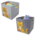 Collapsible Felt Fabric Foldable Gift Cartoon Storage Basket Felt Storage Bins for Toy & Cloth