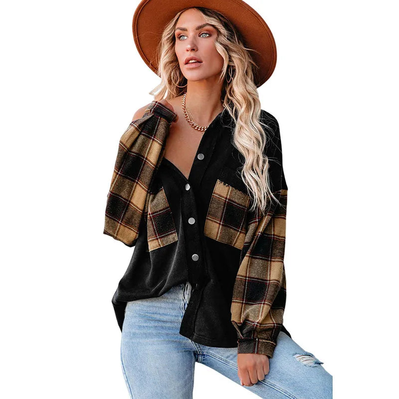 Western Retro Bohemian Style Local Clothing Autumn Warm Fashion Patchwork Simple Jacket Women