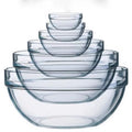 Wholesale Customized Eco-Friendly Round Tempered Glass Heat Resistant Salad & Vegetable Dinnerware Bowl