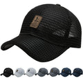 Men's Hollow Mesh Hat Women's New Summer Outdoor Sun Hat Fashion Solid Color Wild Breathable Baseball Cap Dad Cap