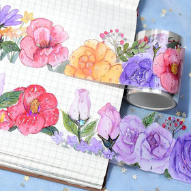 Custom 3D Holographic Foil Transparent PET Tapes for Junk Journaling Bullet Journal Scrapbook Art Supply