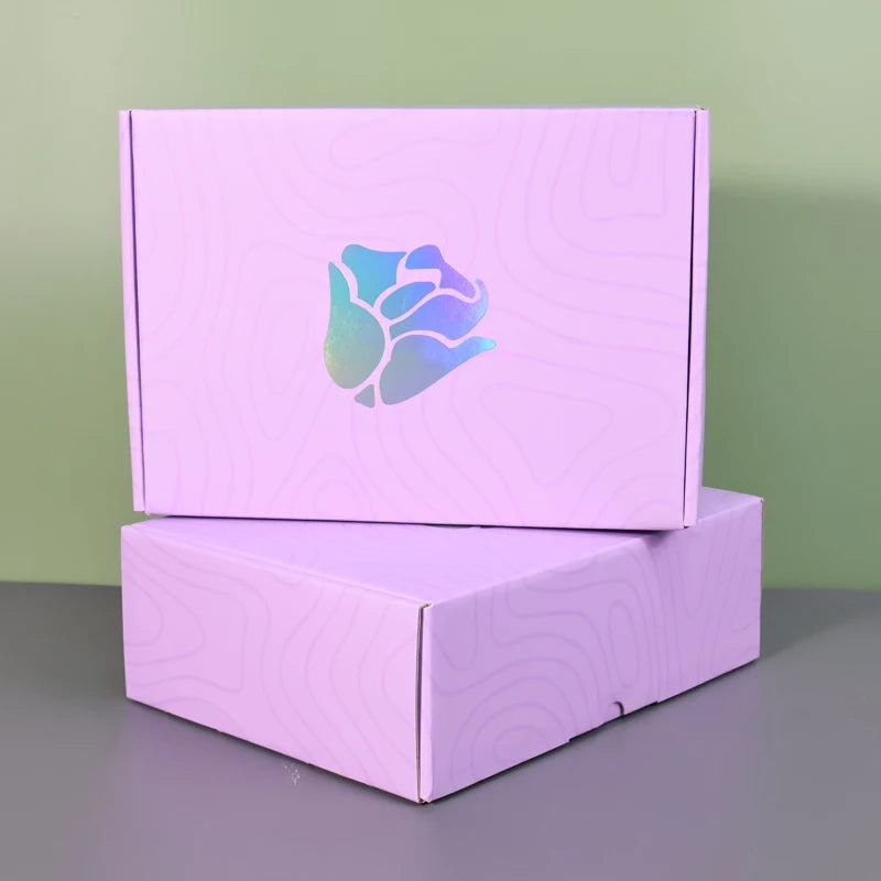 Biodegradable Shirt and Garment Packaging Boxes pink Shipping Boxes with Customizable Logos Gift Boxes.
