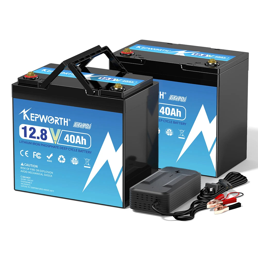 Best EU/UK/US Stock 12V 40Ah Lifepo4 Battery Pack Super Rechargeable Portable Lithium-ion Battery 12.8V 40Ah Deep Cycle Battery