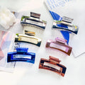 Korean Women Hair Accessories High-Quality Back Head Girl Hair Clip Custom Metal Square Hair Claw