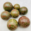 Wholesale Polished Crystal balls Natural Unakite Quartz Sphere For Feng Shui Decoration