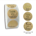 1 Inch Round Eco-friendly Roll Adhesive Packaging Label Print Stickers Thank You Stickers for Small Business Logo