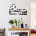 Colosseum Iron Silhouette Wall WJD57 Murals Metal Art Wall Decor