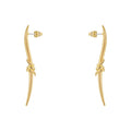 Original Design 18K Gold Plated Brass Jewelry Plant Thorns Drop Earrings for Women Piercing Accessories Earrings E221461