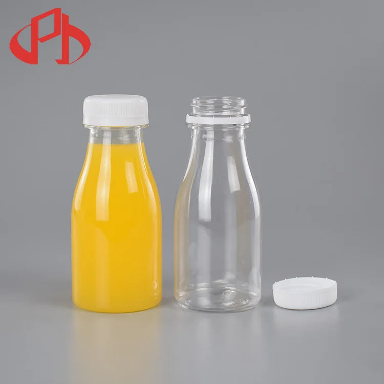 Hot Sale Top Quality 200ML R-PET Empty Plastic Beverage Juice Bottle Water Drinking Bottle  Milk Tea Bottle Low Price