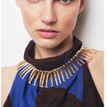 2025 New Arrival Fashion Jewelry Retro Gold Animal Long Fish Shaped Pendant Necklace Collarbone Chain Spike Collar Necklaces