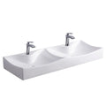 Luxury Modern Types Wall Hung Mounted Double White Ceramic Sink Bathroom Wash Hand Basins