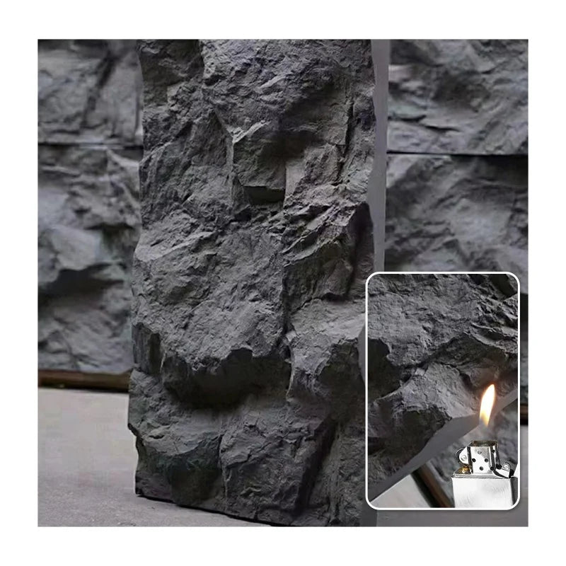 Modern-Style Waterproof Piedra De Pu Stone Mountain Rock Veneer Decorative Exterior Background Wall Panel Boards