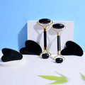2026 Black Obsidian Jade Roller and Gua Sha Set come with custom box