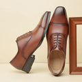 High Quality Men Dress Shoes Plus Size Retro Genuine Leather Oxford Shoes for Office Party Wedding