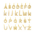 Popular Stainless Steel Jewelry Accessories A-Z 26 Pearl Letters Initial Charm Alphabet Pendant for Jewelry Making