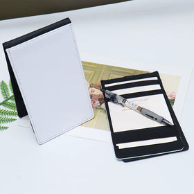 Golf Gift Sublimation Leather Score Counter Holder Customized Golf Scorecard Holder With Score Card Clip
