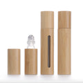 Wholesale 3 ml 5 ml 10 ml Wood Roller Bottle Glass Bamboo Cap Roll on Bottle