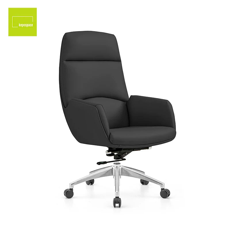 Swivel Leather Executive Chair Sillas Oficina Director Leather Boss Office Desk Chair With Headrest