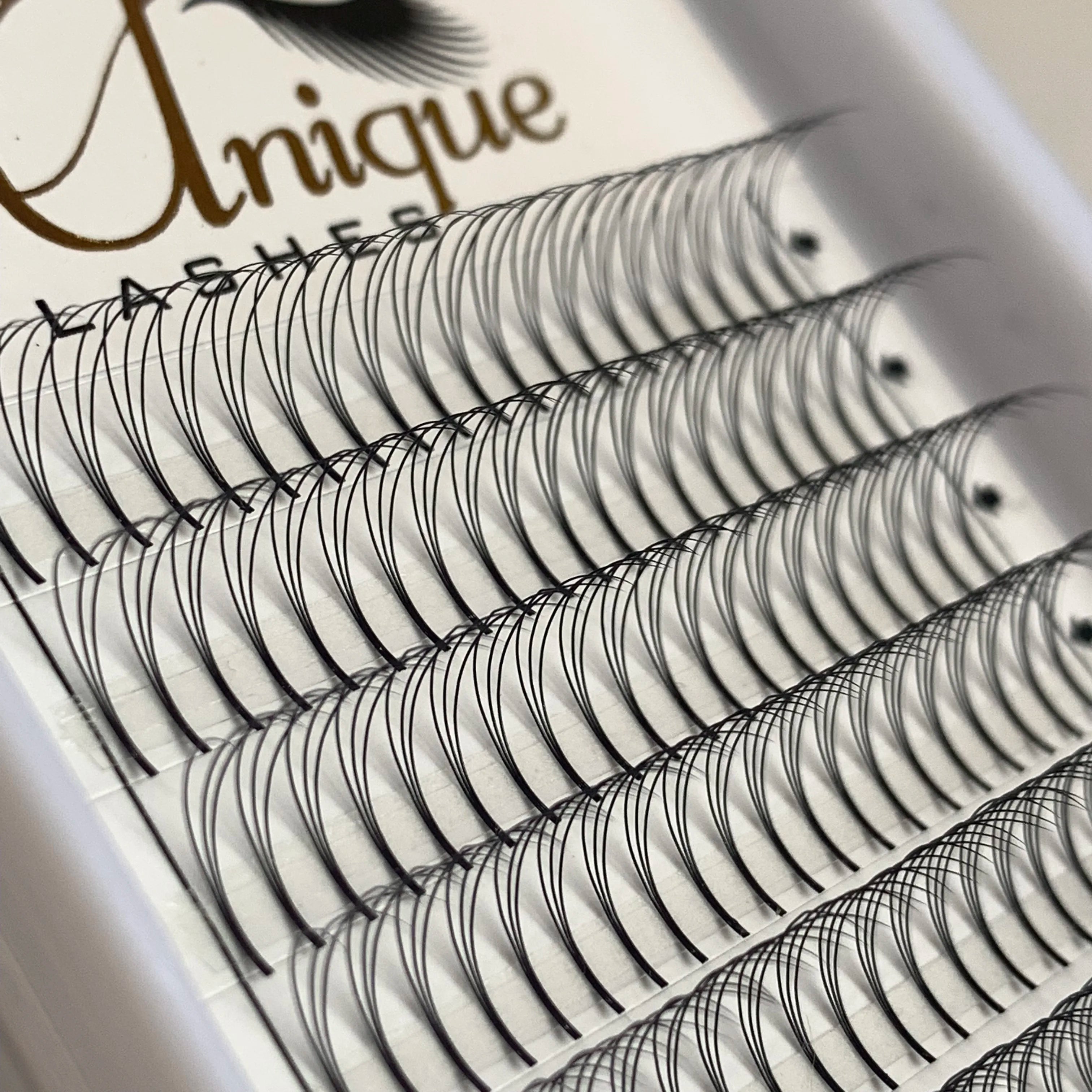Ultra Dark Black 2D 3D 4D 5D 6D Volume Lashes Short Stem Pointy Base Premade Fans