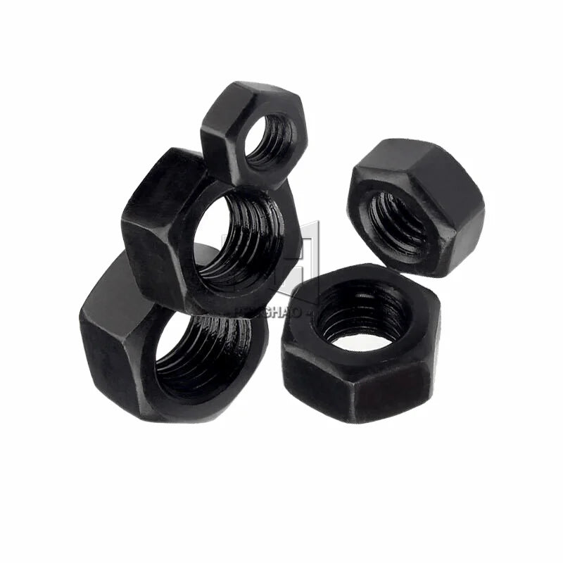 Factory Direct Hardware Fasteners 4.8 Grade Black Carbon Steel High Strength Hex Nut Hex Bolt Nut