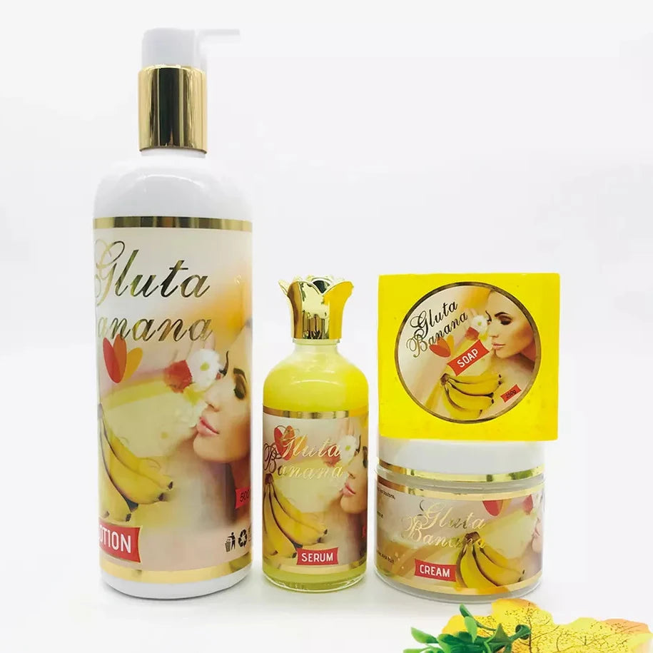 Gluta Banana Skin Care Sets OEM Best Beauty Organic Skincare Whitening Set MegaBDM