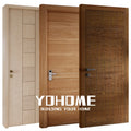 Saudi Arabia Wooden Bedroom Door Design Modular Natural Hard Wood Doors Fireproof and Waterproof Wooden Laminated Doors